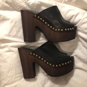 Charles David Sacche Leather Studded Platform
